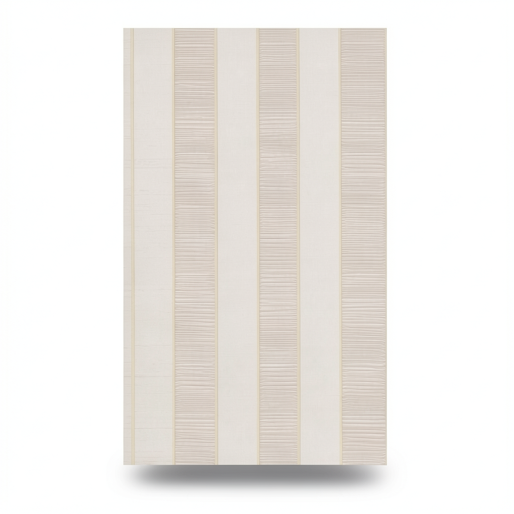Italian Wallpaper Pale Beige Color Striped Design, Size 10mx0.73m
