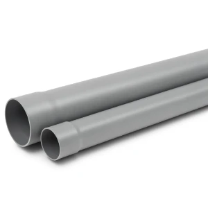 UPVC Pipe Class 3 PN 6 Bar Size 225 mm Thickness 7.5 mm Grey Color