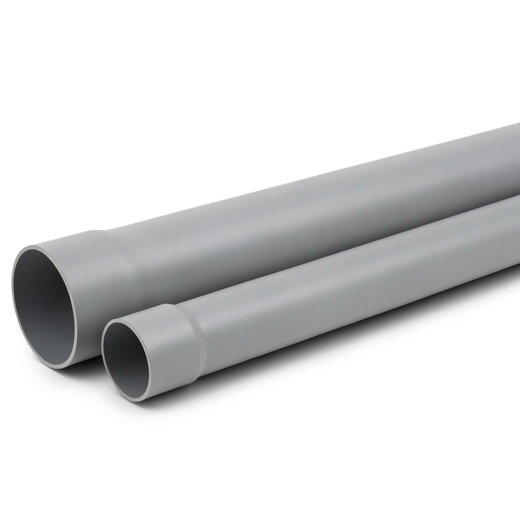UPVC Pipe Class 3 Nominal Pressure 6 Bar Size 250 mm Thickness 8.3 mm Grey Color