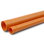 UPVC Plastic Pipe Class 3 Size 50 mm Thickness 1.9 mm Orange Brown Color