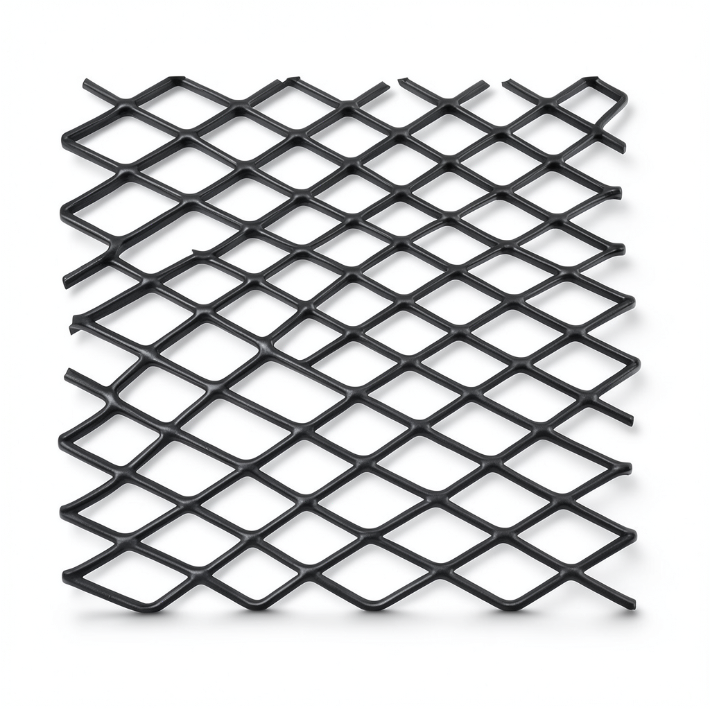Hot Rolled Black Steel Expanded Metal Mesh Khaleeji 1.4 mm Thickness 2.44 m Width 6 m Length