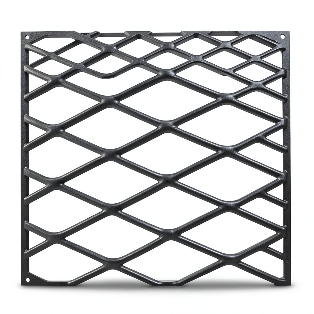 Hot Rolled Black Steel Expanded Metal Mesh Khaleeji 1.4 mm Thickness 2.44 m Width 7 m Length