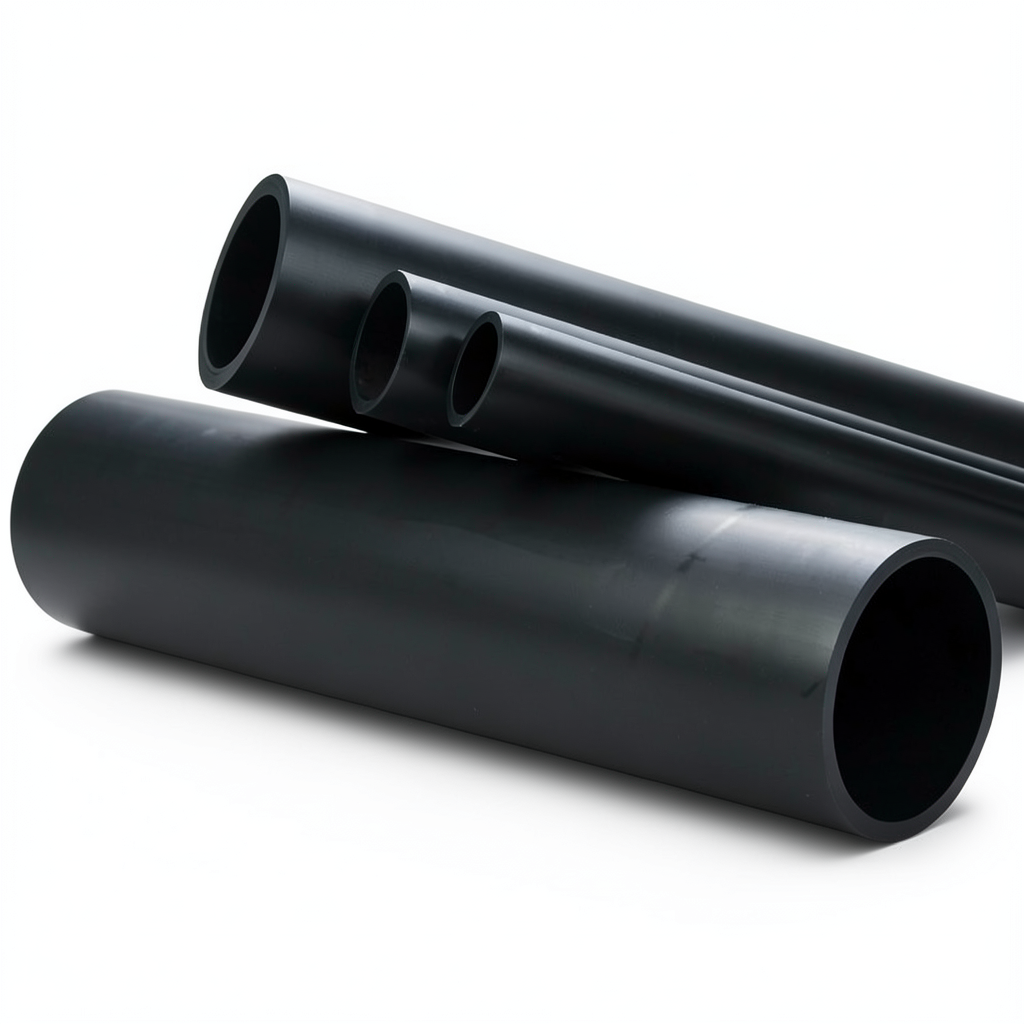 HDPE Pipe Pressure 4 Bar PE 100 Size OD 225 mm Thickness 5.5 mm Black