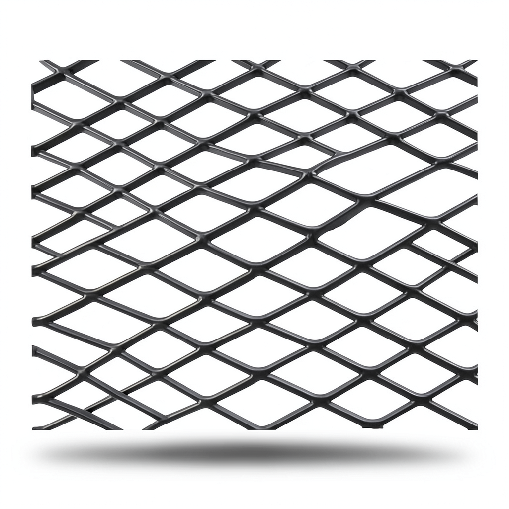 Hot Rolled Black Steel Expanded Metal Mesh Khaleeji 1.4 mm Thickness 2.44 m Width 4 m Length