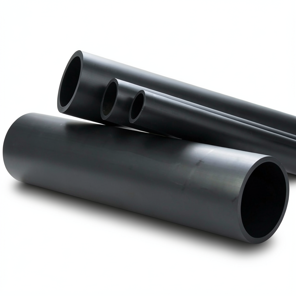 HDPE Plastic Pipe Nominal Pressure 4 Bar PE 100 OD 400 mm Black