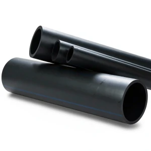 High Density Polyethylene Pipe Pressure 10 Bar PE 80 250 mm SDR 33 Black