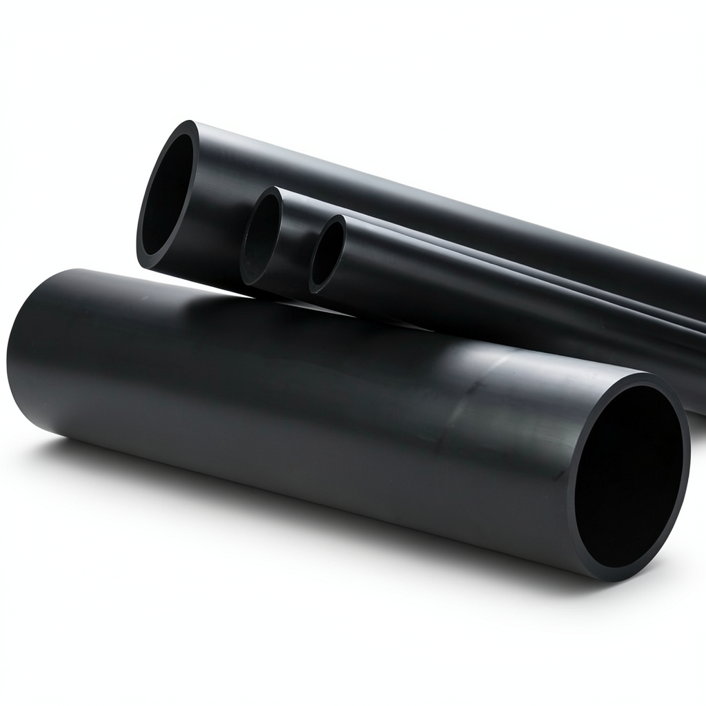أنابيب HDPE ضغط اسمي 10 بار PE 80 قطر خارجي 280 ملم سماكة 20.6 ملم لون أسود