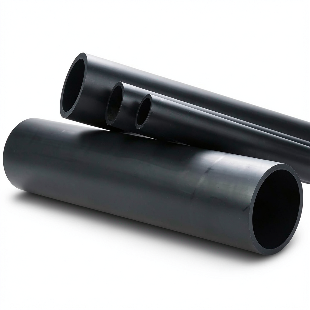 أنابيب بلاستيك HDPE ضغط 10 بار PE 80 قطر خارجي 315 مم سمك 23.2 مم لون أسود