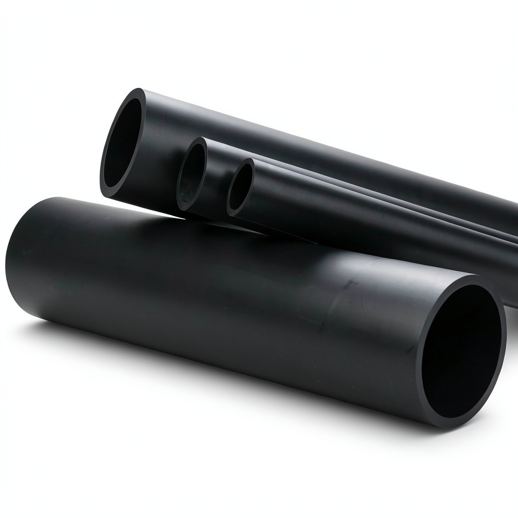 مواسير HDPE ضغط 16 بار PE 80 قطر خارجي 140 مم SDR 9 سمك 15.7 ملم لون أسود
