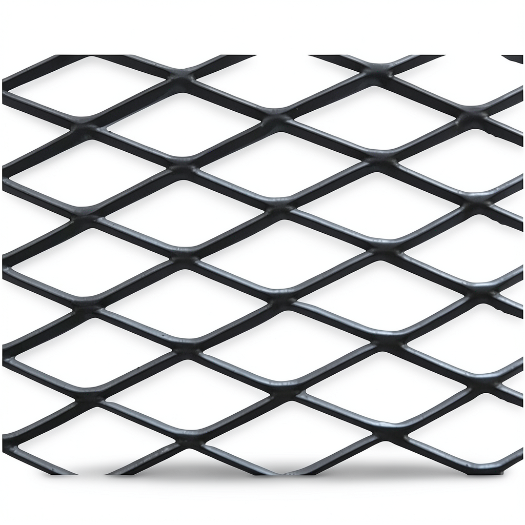Hot Rolled Black Steel Expanded Metal Mesh 1.5 mm Thickness 2.44 m Width 5 m Length