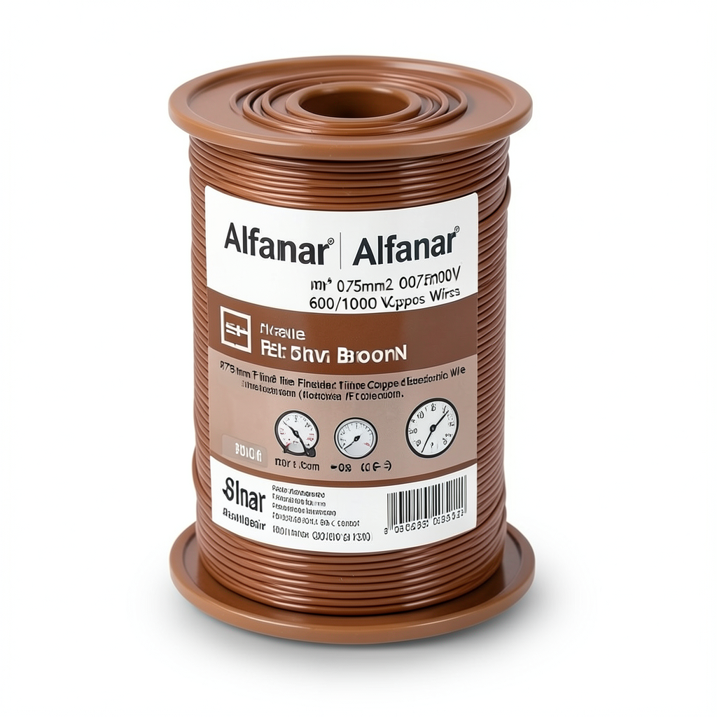 Alfanar 0.75mm2 Flexible Tinned Copper Electric Wire 600/1000 Volts Brown | Al Fanar