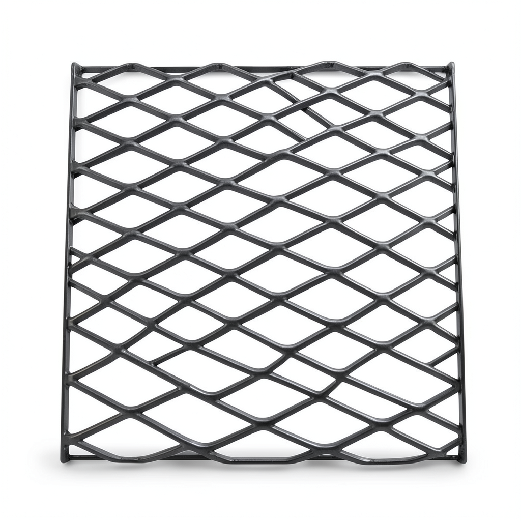 Hot Rolled Steel Expanded Metal Mesh Khaleeji 1.7 mm Thickness 2.44 m Width 2 m Length, Black