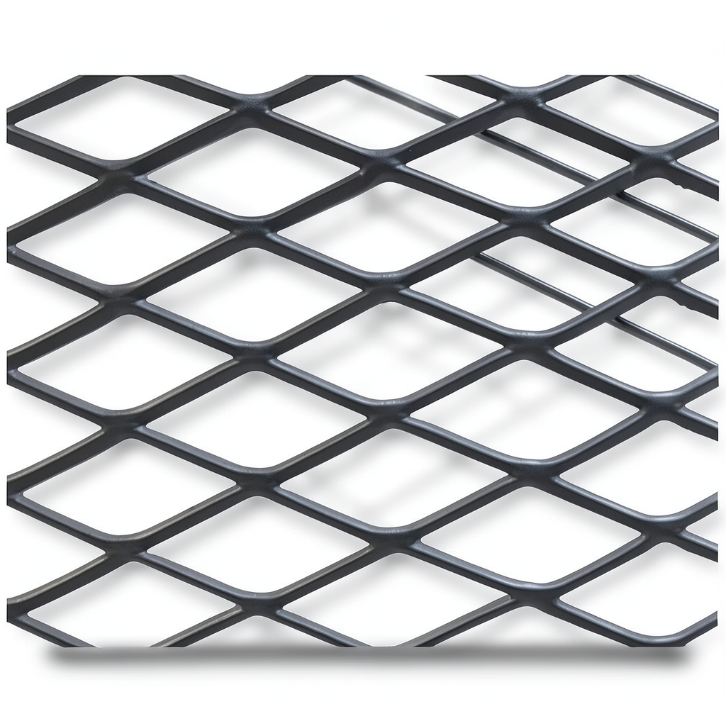 Hot Rolled Black Steel Expanded Metal Mesh Khaleeji 1.7 mm Thick 2.44m Width 3m Length