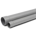 UPVC Plastic Pipe Class 3 PN 6 Bar Size 125 mm Thickness 4.1 mm Gray