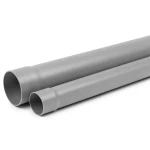 UPVC Pipe Class 3 Nominal Pressure 6 Bar Size 160 mm Thickness 5.4 mm Gray Color