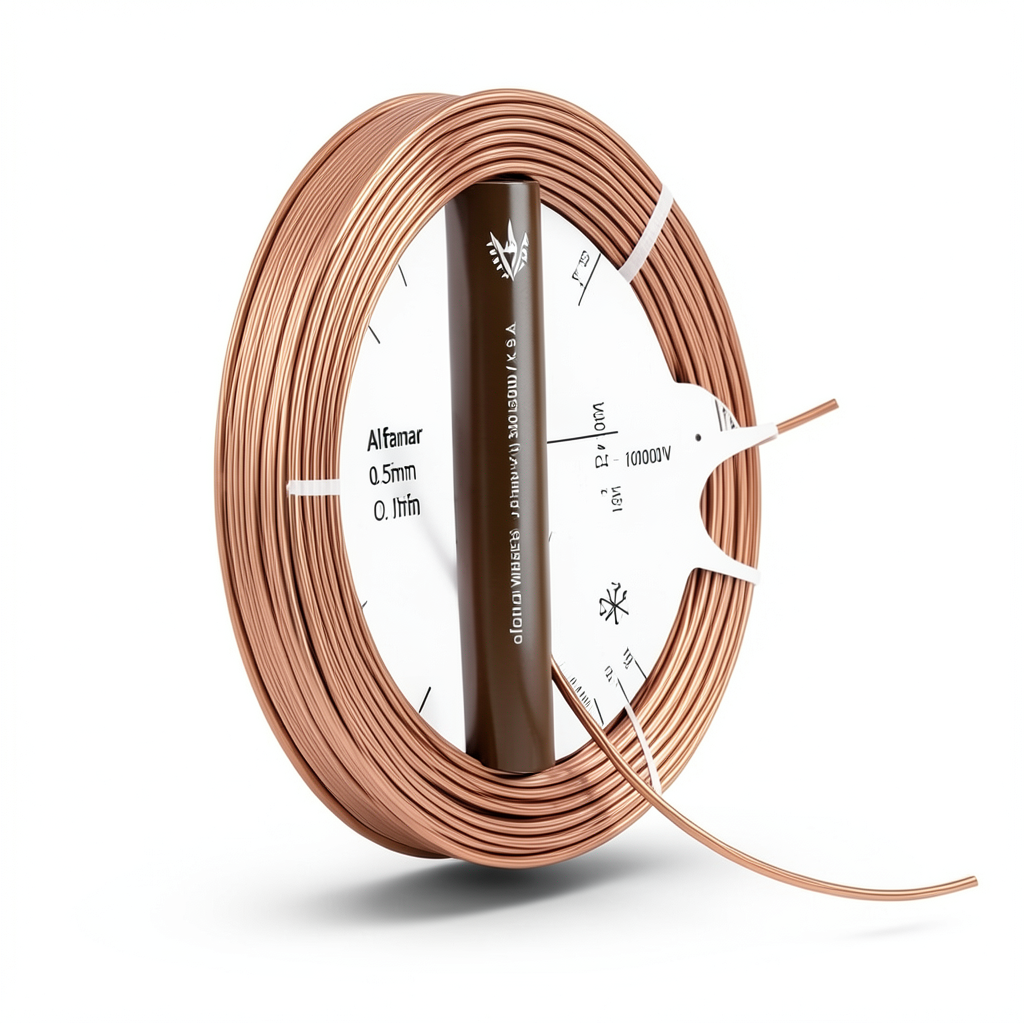 سلك 0.5mm نحاس شعر مرن معزول PVC بني، 600/1000 فولت | شركة الفنار
