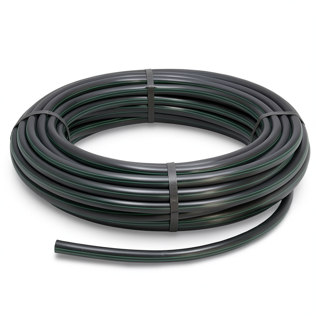 HDPE Plastic Coil Pipe 15.9 Bar PE 63 Outer Diameter 140 mm SDR 7.4 Black