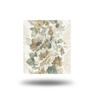 Floral Wallpaper 10mx0.53m Beige and Green, Model aq50407