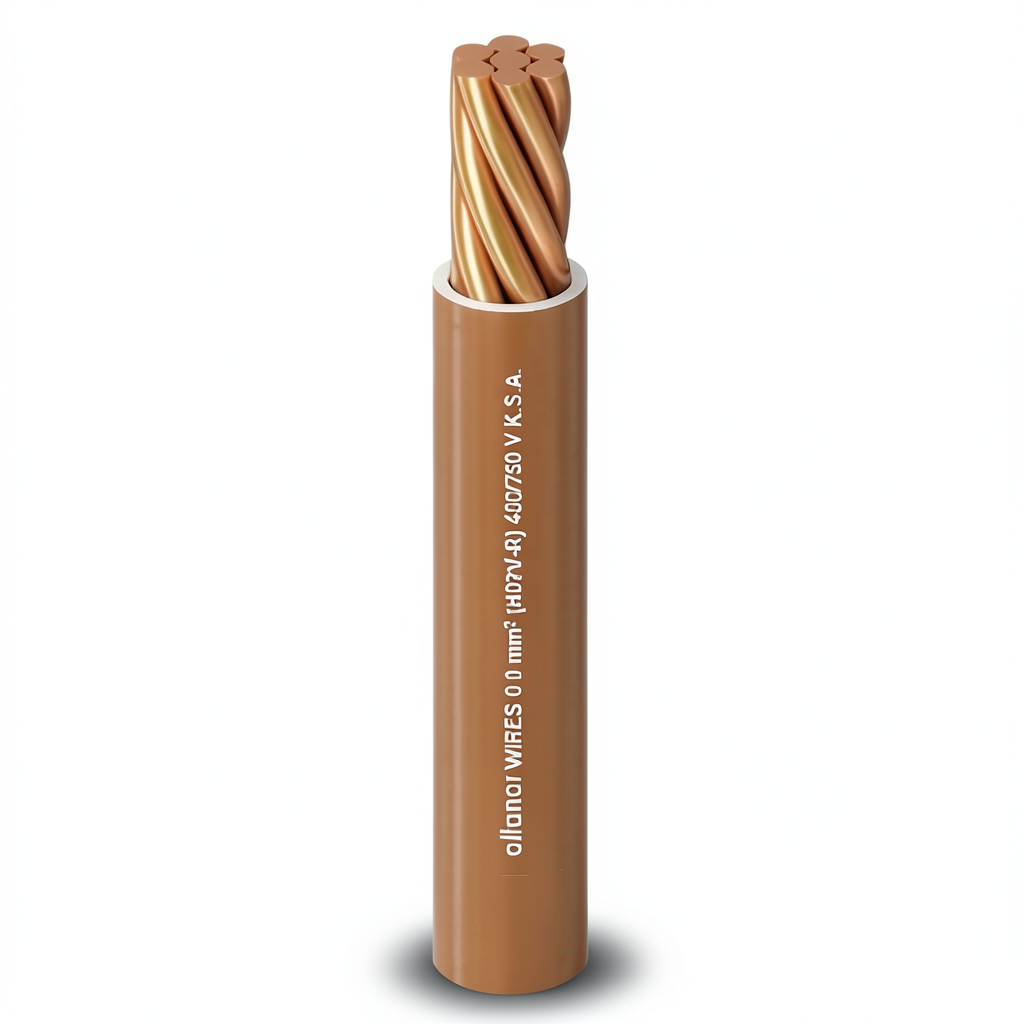 Alfanar 10 sq mm Single Wire 450/750V, Stranded Copper Conductor, Heat Resistant PVC Insulation 1mm Thickness | Al Fanar