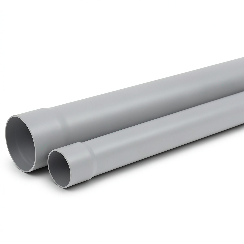 UPVC Pipe Class 3 PN 6 Bar Size 75 mm Thickness 2.7 mm Gray Color