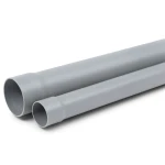 UPVC Plastic Pipe Class 3 PN 6 Bar Size 125 mm Thickness 4.1 mm Gray