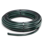 HDPE Plastic Coil Pipe 10 Bar PE 63 50 mm SDR 11 Black with Green Stripes