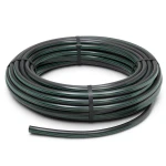 HDPE Plastic Coil Pipe PN 10 Bar PE 63 OD 75 mm SDR 11 Black with Green Stripes