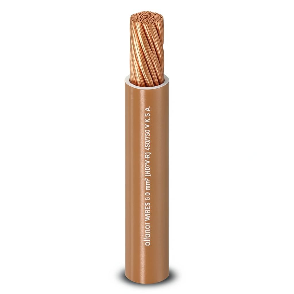 Alfanar 2.5 mm Single Electric Wire 450/750 Volts, Stranded Copper Conductor, Heat Resistant PVC Insulated 0.8mm Thick | Al Fanar