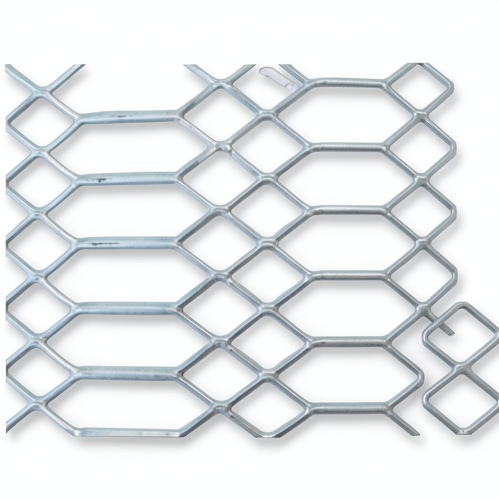 Hot Rolled Expanded Metal Sheet Flattened Jawhara Design 1.8 mm Thick 2.44x4 m