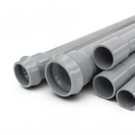 أنابيب UPVC ضغط 12.5 بار قطر خارجي 140 مم سمك 6.7 مم لون رمادي
