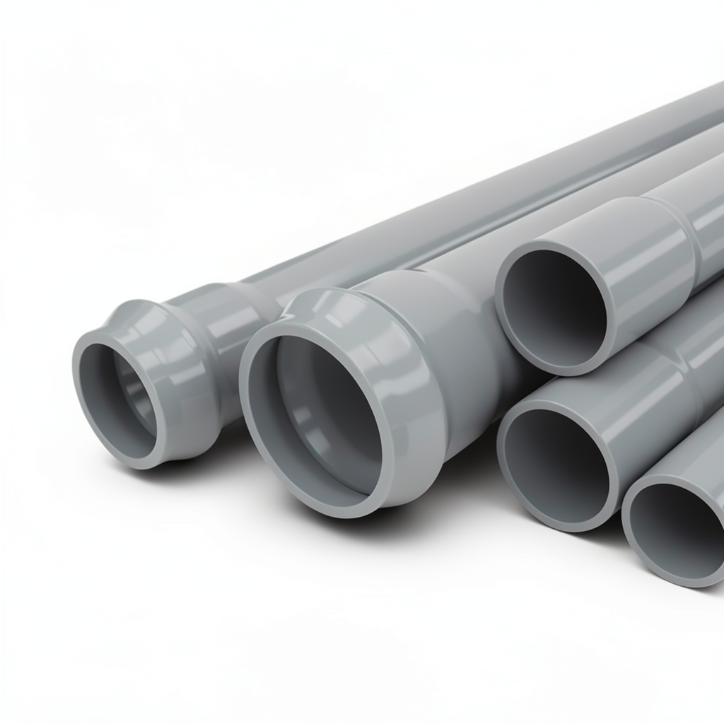 UPVC Pipes 12.5 Bar Pressure 140 mm OD 6.7 mm Thickness Gray