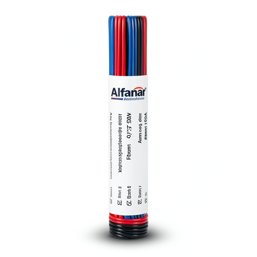 Alfanar 6 mm Single Electrical Wire 450/750V, Stranded Copper Conductor, Heat Resistant PVC Insulated 0.8mm Thick | Al Fanar