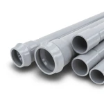 انابيب UPVC ضغط 12.5 بار قطر خارجي 225 مم سمك 10.8 مم لون رمادي