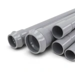 مواسير UPVC ضغط اسمي 12.5 بار قطر خارجي 250 مم سمك 11.9 مم لون رمادي