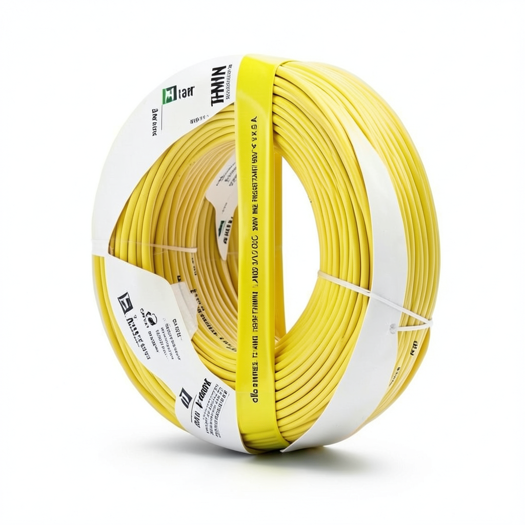 THHN/THWN Copper Cable PVC Insulation 105°C Diameter 2.7 mm 600 Volt 2500 ft Yellow | Al Fanar