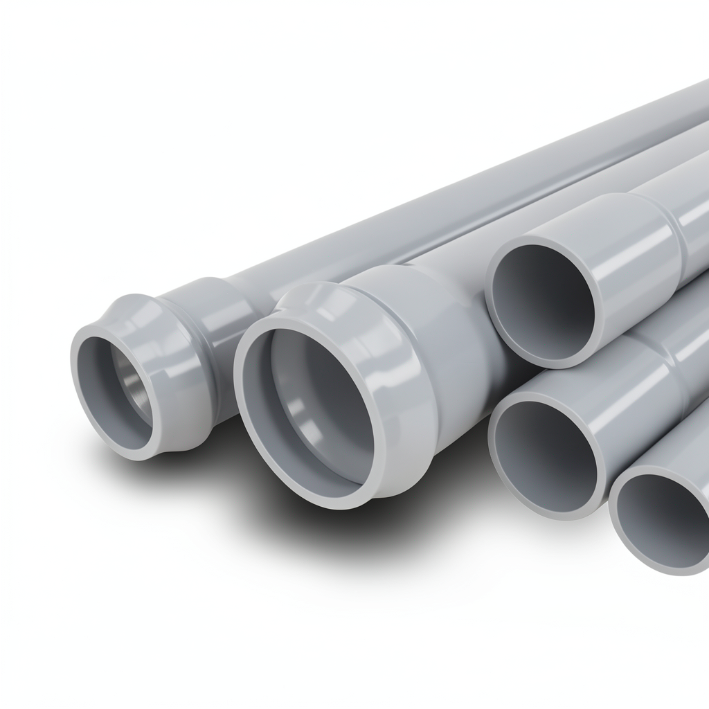UPVC Pipes Nominal Pressure 12.5 Bar Outside Diameter 160 mm Thickness 7.7 mm Gray