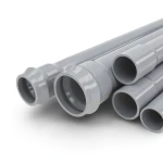 انابيب UPVC ضغط 12.5 بار قطر خارجي 200 مم سمك 9.6 مم لون رمادي