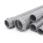 مواسير UPVC ضغط اسمي 12.5 بار قطر خارجي 250 مم سمك 11.9 مم لون رمادي