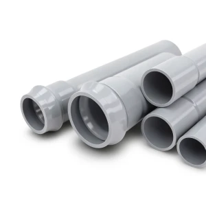 انابيب UPVC ضغط 12.5 بار قطر خارجي 315 مم سمك 15.0 مم لون رمادي