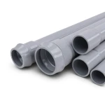 مواسير UPVC ضغط 12.5 بار قطر 630 مم سمك 30.0 مم لون رمادي