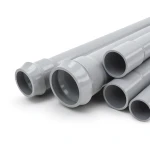 مواسير UPVC ضغط 16 بار قطر 160 مم سمك 9.5 مم لون رمادي