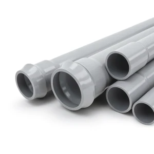 مواسير UPVC ضغط 16 بار قطر 160 مم سمك 9.5 مم لون رمادي