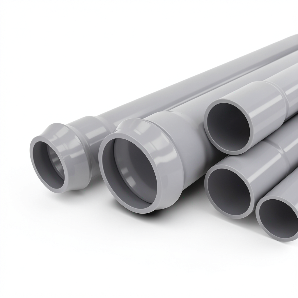 UPVC Pipes Nominal Pressure 16 Bar Outside Diameter 180 mm Thickness 10.7 mm Gray