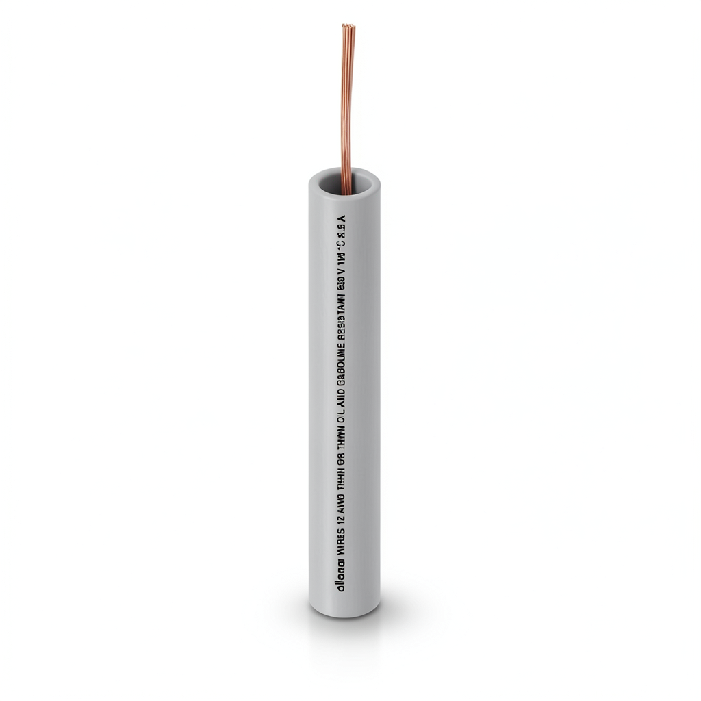 كابل نحاس THHN/THWN عزل PVC 105°C مقاس 2.08 مم² قطر 2.7 مم 600 فولت طول 250 قدم لون رمادي | شركة الفنار