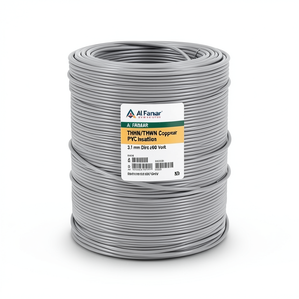 THHN/THWN Copper Cable PVC Insulation 3.1 mm Diameter 600 Volt 300 Feet Gray | Al Fanar