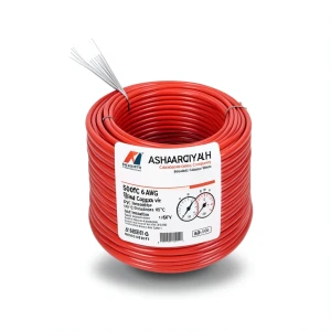 6 AWG Stranded Tinned Copper Wire PVC Insulation 105°C Red 600V 500Ft | Asharqiyah Cables Company for Industry
