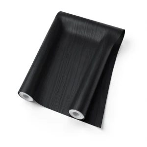 Dutch Wooden Wallpaper 10m x 0.53m Black Color, Model 218389