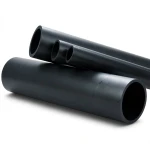 HDPE Plastic Pipe Pressure 10 Bar PE 80 Size 500 mm SDR 33 Black