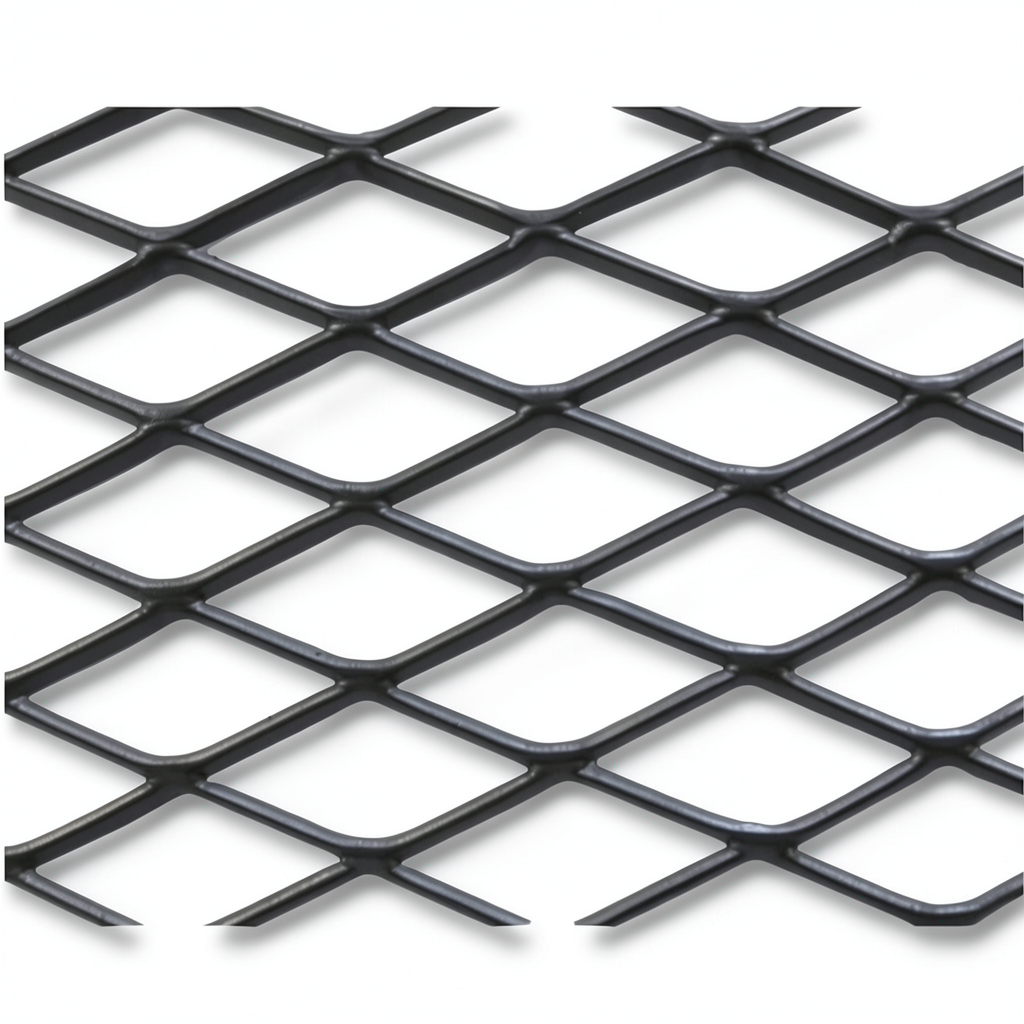Hot Rolled Black Steel Expanded Metal Mesh Khaleeji 1.8 mm Thickness 2.44 m Width 2 m Length