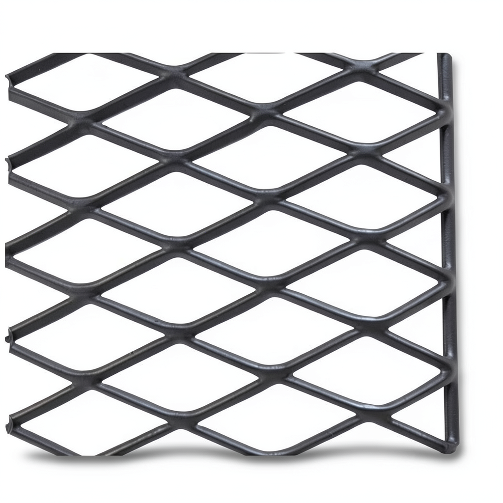 Hot Rolled Black Steel Expanded Metal Mesh Khaleeji Thickness 1.8 mm Width 2.44 m Length 3 m